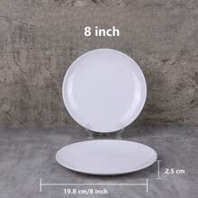 6 Stücke leichtes Dinner-Teller-Set für Buffets, gewerbliches Geschirr, hochwertige Restaurantnutzung, Hotel- und Catering-Speiseteller, unzerbrechliche Kunststoffteller für Küche, Reisen und Camping, Servierteller für Steak, Pasta, Pizza, Salat, Dessert, Kuchen, Brot, Butter und Snacks