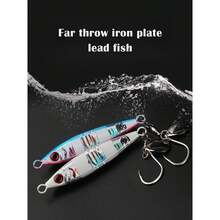 1pc Glow-In-The-Dark Sea Fishing Spoon Lure, With High-Speed Swivel Bearing, Rotating Noisemaker Sequins, Laser Coating, Sharp Metal Hook, Suitable For Marine, Freshwater And Boat Fishing, Targeting Mackerel, Yellowtail, Barracuda, Bass, Grouper Etc. - 15g/20g/30g/40g/60g/80g