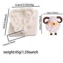 1pc 3D Sheep Silicone Mold Cake Decoration, Fondant Chocolate, Jelly, Pudding, Cake, Candy Mold For Home, Party, Eid Al-Adha, Animal Themed Party, Birthday