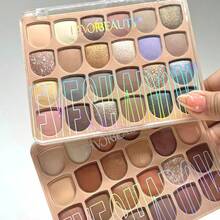 Paleta de sombras de ojos variada alta pigmentación colores combinables para diferentes estilos maquillaje profesional de día y noche duración prolongada - Multicolor - Ver 1