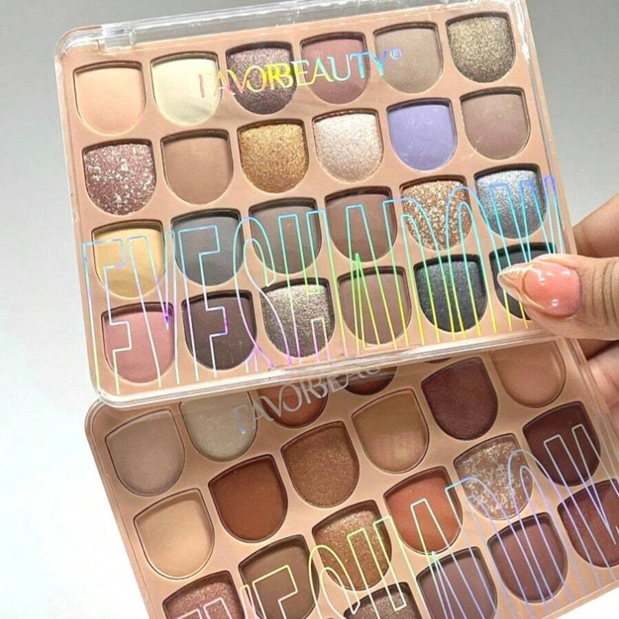 Paleta de sombras de ojos variada alta pigmentación colores combinables para diferentes estilos maquillaje profesional de día y noche duración prolongada - Multicolor - Ver 1