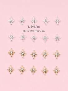 10-Piece Mini Rhinestone Jin Yinxing Men Diy Fingertip Art Decorative Nail Drill Decorative Nail Accessories. Nail Supplies Nails Nail Charms Nail Gems