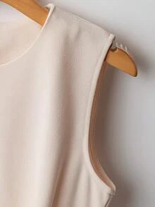 Top sin mangas de cuello redondo unicolor elegante para mujer