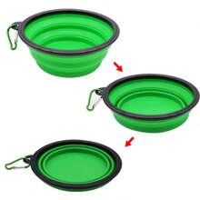 Foldable Silicone Pet Bowl, Portable Outdoor Cat Dog Food Water Feeder, Multifunctional Pet Feeding Bowl
