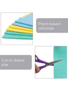 Reusable Towels Rags Non-Scratch Ultra-Absorbent Cellulose Sponge Cloths, Multipurpose Reusable Cleaning Wipes For Kitchen, Car, Windows & Dishes, Quick-Drying Dishcloths Hand Towel Auto