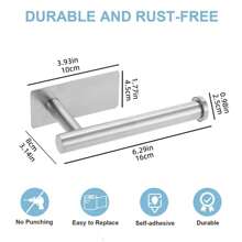 1 pieza Soporte de papel higiénico de acero inoxidable montado en la pared con instalación sin taladro, estante para rollos de papel, decoración de baño, decoración de otoño