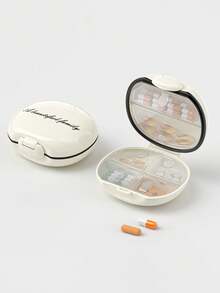 Caja de medicinas portátil, dividida en compartimentos, independiente con tapas, cajas de medicamentos envasados, productos de salud portátiles de siete días, caja de almacenamiento sellada y a prueba de humedad