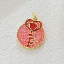 1pc Copper Creative New Luxury Fashion Keylock Pendant, DIY For Bracelet, Necklace, Earring, Bag Charm