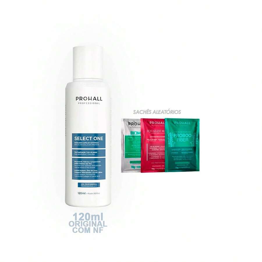 Alisamento Todo Cabelo Select One Prohall 120ml +3 Sachês