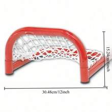 Ice Hockey Goal, 12x10x6 Inches, Red, Mini Size, Suitable For Home And Outdoor Entertainment - Red and White - View 3
