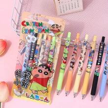 Crayon Shin Chan Stationery Set, A7 Small Notebook, Cartoon Ruler, Crayon Shin Chan Writing Tool, Very Suitable For Festivals, Fans, Offices, Schools, And Gift Giving,Back To School