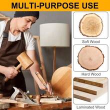 4-Piece Professional Woodworking Chisel Set - 6mm, 12mm, 18mm, 24mm Diagonal-Edged Chisels With Chrome-Plated Vanadium Steel Blades And Solid Wood Handles