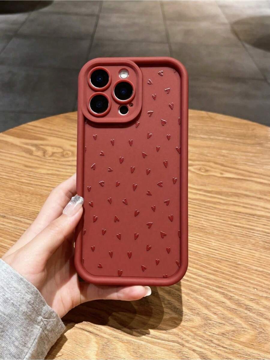 Funda para teléfono Withphone11-16plus Funda para teléfono con estampado de leopardo 1 pieza - Burdeos - Ver 1