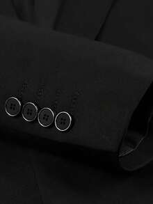 2pcs Men's Business Formal Suit Set, Suitable For Wedding, Graduation Season - Black - View 4