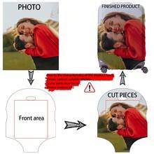 Custom 18-32" Elastic Luggage Cover, Personalized Photo Print, Dustproof Scratch-Resistant Travel Protector An Ideal Choice For Travel - Multicolor - View 10