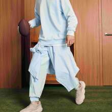 XTEP Sports Suit Unisex Autumn New Item Casual Knitted Long Sleeved Pullover Sweatshirt Knitted Long Pants Sweatpants 877327960170