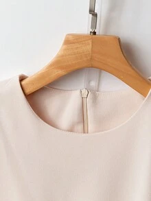 Top sin mangas de cuello redondo unicolor elegante para mujer