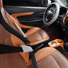 Universal Elastic Stretch Car Steering Wheel Cover + 2 Car Seat Belt Cover Pads Combo Set ,Fit Most Cars,Truck SUV,Soft And Stretchy