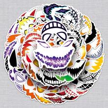50pcs Mischievous Horror Skull Graffiti Stickers For Halloween Decorations, Scrapbooking, Phone, Guitar, Tablet Room Decor Wall Decor Wall Sticker