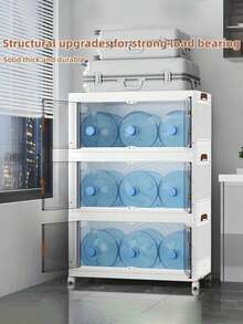 Asnews 70cm4/5layers Oversized Locker With Wheeled Doors - Waterproof Collapsible Locker For Bedroom Storage Of Clutter, Documents, Toys, Snacks And Plastic Drawers For Storage, Multi-Layer Locker - trắng - Xem 6