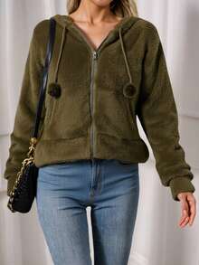 Women Coats - xanh quân đội - Xem 3