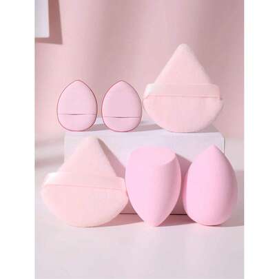 6件套/1件装化妆海绵套装，天鹅绒粉扑，遮瑕海绵，化妆粉扑，化妆海绵，化妆工具，混合美妆海绵，完美涂抹液体、膏状和粉底，多色化妆海绵，非乳胶干湿两用粉底海绵，用于面部遮瑕，天鹅绒三角粉扑，美妆海绵，化妆海绵，化妆海绵，浴室装饰，夏季，化妆，便宜，房间装饰，梳妆台，旅行，卧室，化妆配件，粉扑，美妆蛋，粉扑，化妆海绵，便宜，圣诞礼物，化妆，化妆工具，便宜货，礼物，女士礼物，圣诞礼物，赠品，旅行，便宜货，旅行必备