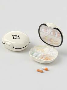 Caja de medicinas portátil, dividida en compartimentos, independiente con tapas, cajas de medicamentos envasados, productos de salud portátiles de siete días, caja de almacenamiento sellada y a prueba de humedad