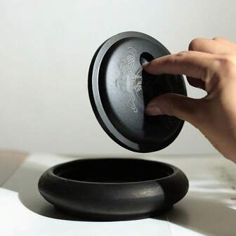 4,5 inch Longan-inktsteen met deksel, kalligrafiebenodigdheden - perfect voor studenten of kalligrafen