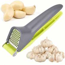 1 Peça Prensa de Alho de Plástico Fácil de Limpar - Plástico, Ferramenta de Cozinha Manual, Pica e Esmaga Facilmente, Esmagador de Alho