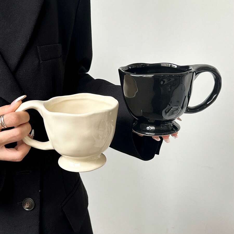 [Brand] 〖Design-Sense Stemware〗 Unique Handmade Ceramic Dessert Cup/Mug, New Style Coffee Cup, Minor Defect - Mug - View 1