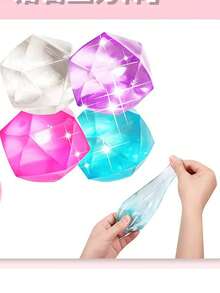 随机颜色棱柱形渐变麦芽糖挤压玩具，小巧可爱的感官减压玩具，柔软的派对礼物