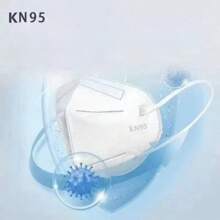 10 pezzi/50 pezzi Maschere protettive di grado elevato KN95 bianco monouso a 5 strati per adulti