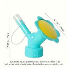 1pc 2-In-1 Sprinkler Head, Fits Soda & Beverage Bottles, Ideal For Flowers & Gardening, Threaded, Random Colors