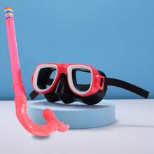 Conjunto de máscara de aventura, traje de baño separado, equipo de snorkel para nadar, gafas de natación y estudio, máscara de buceo y set de snorkel para niños de 4 a 8 años, accesorios y artículos esenciales para la playa, flotador de piscina