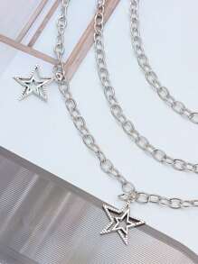 1pc Star Street Fashion Metal Trouser Chain, Suitable For Both Men And Women, All Season Clothing Accessory