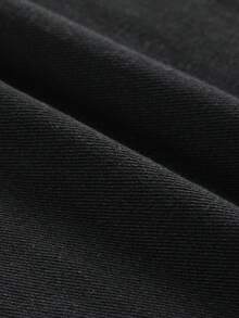 HEHCN Men's Vintage Distressed Black Loose Straight-Leg Casual Jeans, Wide-Leg Pants, Suitable Gift For Husband/Boyfriend, Grunge - Black - View 6