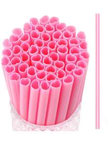 36 pajitas con forma de corazón color rosa, pajitas lindas empacadas individualmente, pajitas rosas adecuadas para cócteles, fiestas de cumpleaños, bodas, regalo de novia para el Día de San Valentín, útiles escolares