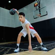 XTEP Conjunto de traje de baloncesto para hombres, nuevo traje deportivo de verano para competición de baloncesto, traje suelto para hombres 879229820246 - Blanco - Ver 2