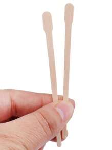 100 palitos de cera de madera - Palitos pequeños para depilación corporal de cejas, labios y nariz, utilizados para la depilación y el suavizado de la piel, hidroterápia profesional y uso doméstico, artículos de viaje de salón de belleza, productos y accesorios para el cabello