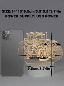 1 Peça Luz Noturna Criativa Alimentada por USB, Lâmpada de Mesa para Decoração de Casa, Sala de Estar, Quarto, Presente de Aniversário, Presente de Feriado