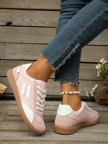 Women's Summer Training Shoes, New Spring/Autumn Thin Casual Flat Non-Slip Patchwork Outdoor Sports Shoes - Pink - View 7