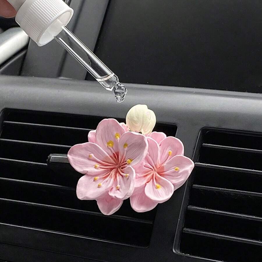 1 pieza Difusor de ventilación de carro creativo, lindo y de moda, personalizado y práctico, kit de repuesto de ambientador de caña de ratán natural para el carro, accesorio de decoración para carro - Multicolor - Ver 1