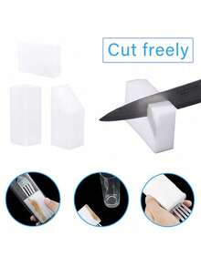 24 件魔术海绵擦，多功能家用清洁海绵，洗碗海绵，适用于家具、浴室、浴缸、水槽、地板、墙壁、家用工具，非常适合学校、厨房、浴室、家庭清洁用品 - 白色 - 查看 9