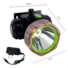 DORRAS Faro LED recargable para cabeza Intensidad ajustable con potenciómetro Lámpara Potente para pesca Linterna de transporte diario, conducción nocturna - Negro - Ver 12