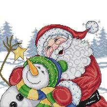 SNA 2025 New Style Merry Christmas Santa Claus Counted Cross Stitch 11CT Cross Stitch Set Wholesale DIY Cross-Stitch Kit Embroidery Needlework