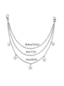 1pc Star Street Fashion Metal Trouser Chain, Suitable For Both Men And Women, All Season Clothing Accessory