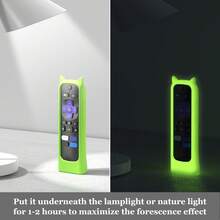 Cute Standing Silicone Remote Control Cover For Roku TV Remote/ Roku Player Remote/ Roku Voice Remote (Without Headphone Jack), Glow In The Dark Remote Case For Roku Express 4K+ HD Streaming Stick 4K Premiere Streambar Soundbar LE SE Streaming Media Device Remote Insulation, Galentines, Puppy, Carnival,Women's Day,Travel Essentials,Wedding Favours,Y2k,Bedroom,Car Accessories Women,Kitchen Decor - Multicolor - View 4