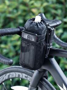 1 pieza Bolsa para botella de agua de bicicleta, Bolsa multiusos de bicicleta para teléfono móvil y botella de agua, Bolsa portabidón de bicicleta, Portabidón de bicicleta, Portabidón de ciclismo aislado, Bolsa de manillar para bicicleta de carretera, Soporte para taza de bicicleta, Bolsa de barra aislada, Bolsa de almacenamiento de bicicleta, Bolsa portabidón de bicicleta