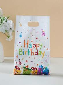 10/25/50 piezas Bolsas de regalo con estampado de confeti colorido para decoración de fiestas de cumpleaños, regalos, favores, suministros de envoltura, artículos de fiesta temática, envoltura de artículos pequeños, envoltura para camping y picnic de cumpleaños, envoltura de artículos de cocina de cumpleaños, decoraciones de cumpleaños, regalos de cumpleaños, favores de fiesta