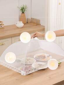 Nuevo protector rectangular de malla plegable a prueba de polvo para mesa de comedor comercial, picnic, cocina. Lavable.